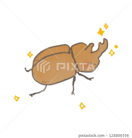 Cute beetle illustration Cute beetle illustration 128800356
