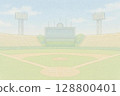 Background material: Baseball field, baseball image 128800401