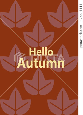 Autumn simple poster set. Autumn flyer set of designs Scandinavian mosaic. Banner autumn elements in Bauhaus style. Autumn design poster. Vector illustration. 128801111