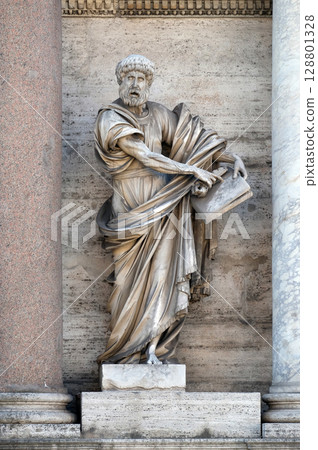 Saint Peter the Apostle, porta del popolo in Rome, Italy 128801328