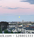 The full moon seen from high ground 128801333
