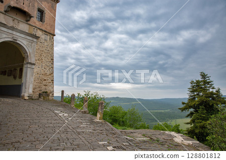 Motovun medieval gate tower in Croatia. Motovun medieval gate tower in Croatia. 128801812