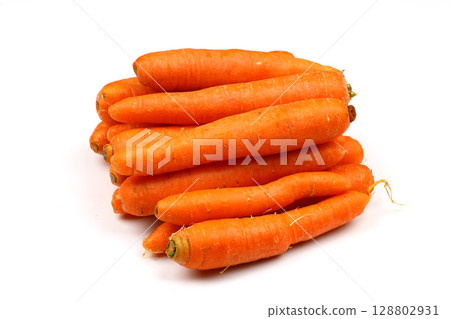 many carrots isolated on white background many carrots isolated on white background 128802931