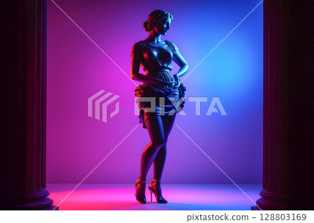 statue wearing sexy clothes statue wearing sexy clothes 128803169