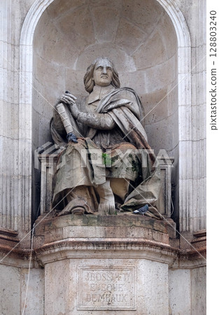 Bossuet by Jean Jacques Feuchere, Fountain of the Sacred Orators, Place Saint-Sulpice in Paris, France 128803240