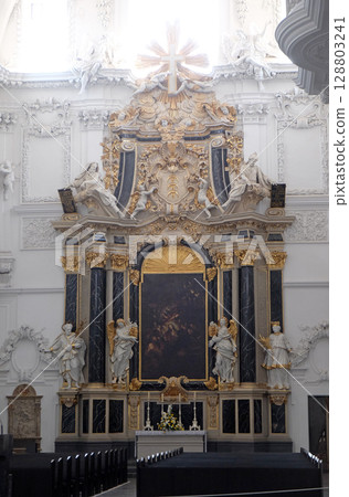 The Dean Altar in Wurzburg Cathedral dedicated to Saint Kilian, Bavaria, Germany 128803241