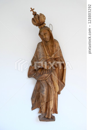 Virgin Mary statue, Convent of the Sisters of St. Cross in Gemunden, Germany 128803292