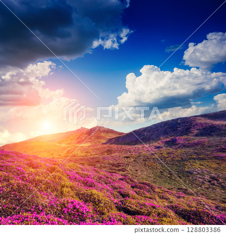 magical mountains landscape 128803386