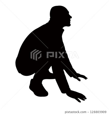 a man sitting, body silhouette vector a man sitting, body silhouette vector 128803909