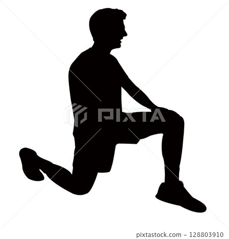 a man sitting, body silhouette vector a man sitting, body silhouette vector 128803910