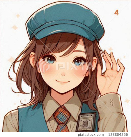 Illustration of smiling young Japanese women! Young generation in their teens, 20s, 30s, and 40s! Part-time work AIOL Illustration of smiling young Japanese women! Young generation in their teens, 20s, 30s, and 40s! Part-time work AIOL 128804266