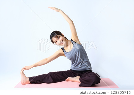 Yoga exercise female image 128805715