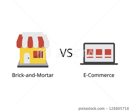 Brick-and-mortar businesses compare with e commerce Brick-and-mortar businesses compare with e commerce 128805718