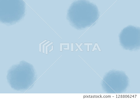 Illustration material: Blue polka dots on a light blue background Illustration material: Blue polka dots on a light blue background 128806247