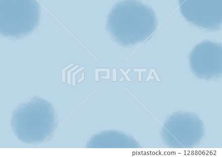 Illustration material: Blue polka dots on a light blue background 128806262