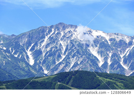 白馬的夏天 - 從野平眺望白馬山 128806649