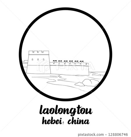 Circle Icon Laolongtou. Vector illustration 128806746