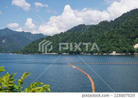 Lake Okutone in summer as seen from Yagisawa Dam, Minakami Town, Gunma Prefecture Lake Okutone in summer as seen from Yagisawa Dam, Minakami Town, Gunma Prefecture 128807020
