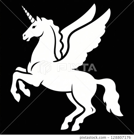 象形圖飛馬剪影 128807176