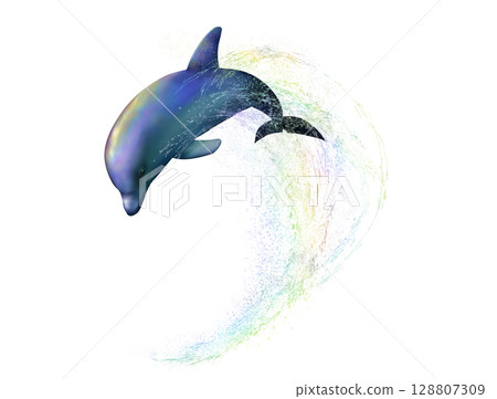 dolphin, dolphins, jumping 128807309