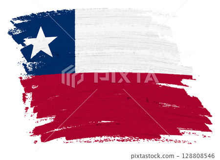 Chile flag background paint splash brushstroke Chile flag background paint splash brushstroke 128808546