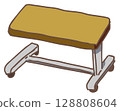 A simple and cute hospital side table with height adjustment 128808604