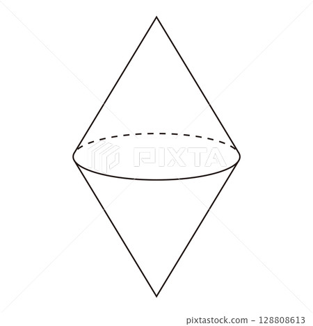 Vector illustration of a diamond shape with overlapping transparent cones Vector illustration of a diamond shape with overlapping transparent cones 128808613