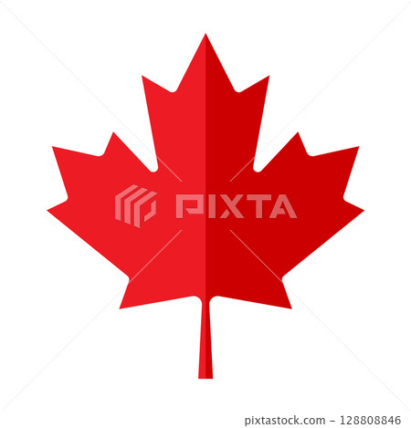 Red maple leaf icon  128808846