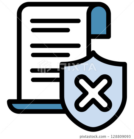 Illustration icon material: Crossmark document file 119 Illustration icon material: Crossmark document file 119 128809093