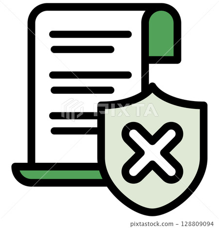 Illustration icon material: Crossmark document file 120 Illustration icon material: Crossmark document file 120 128809094