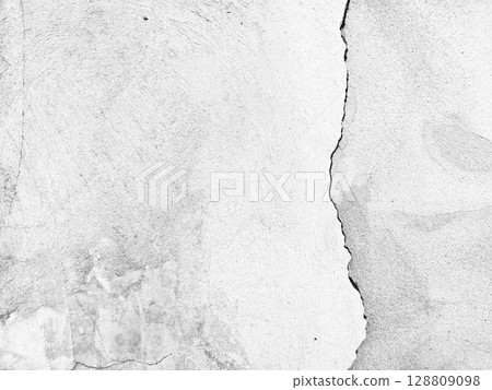 White Broken Concrete Wall Texture Background 128809098