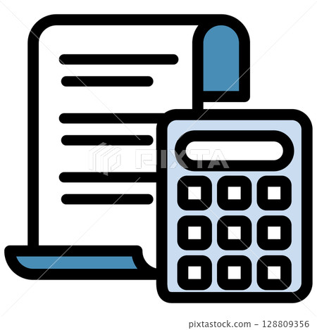 Illustration icon material: Calculator document file 143 Illustration icon material: Calculator document file 143 128809356