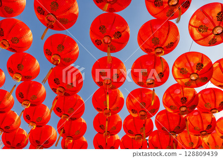 Lanterns in Chinese new year day festival. 128809439