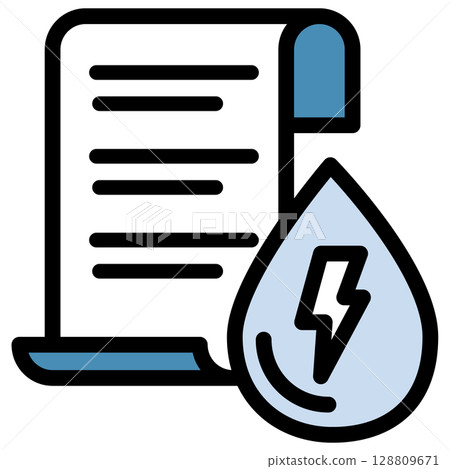 Illustration icon material: Rain document file 167 Illustration icon material: Rain document file 167 128809671