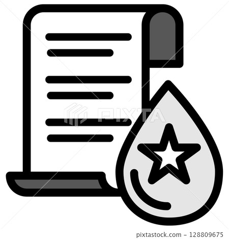 Illustration icon material: Rain document file 171 128809675