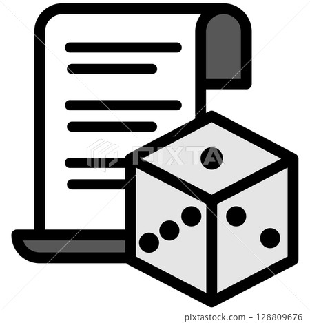 Illustration icon material: Dice document file 172 Illustration icon material: Dice document file 172 128809676