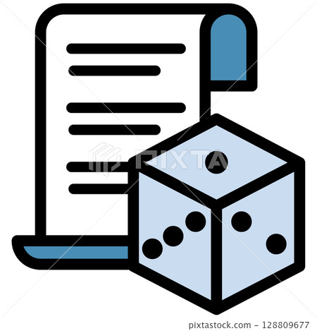 Illustration icon material: Dice document file 173 Illustration icon material: Dice document file 173 128809677