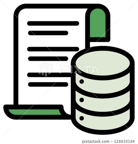 Illustration icon material: Server document file 031 Illustration icon material: Server document file 031 128810184
