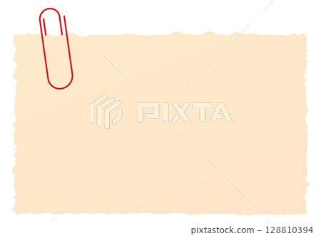 Illustration of a paper-like frame held by a clip 128810394