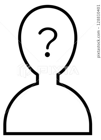 臉部不明的人的輪廓插圖 臉部不明的人的輪廓插圖 128810401