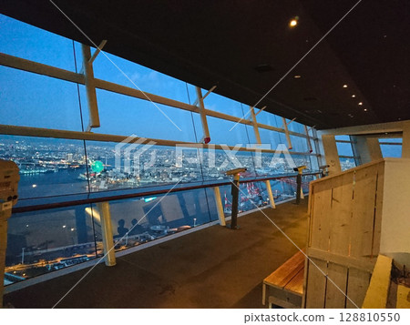Osaka night view from a skyscraper observation deck 128810550