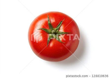成熟的番茄（蔬菜、食材、烹飪、白色背景） 128810636