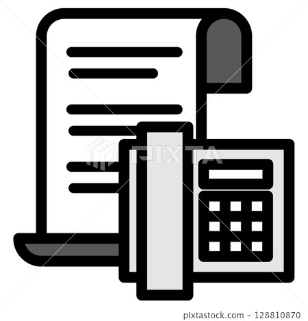 Illustration icon material: Phone document file 99 128810870