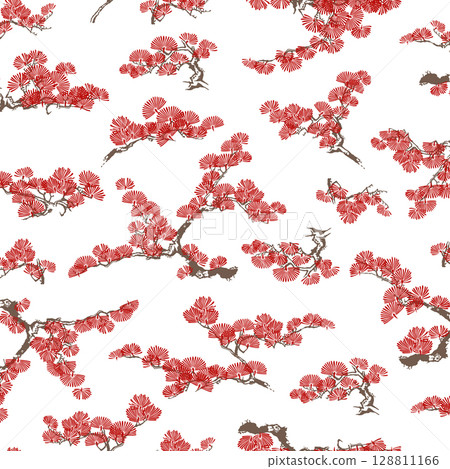 日式松樹圖案非常適合紡織背景， 128811166