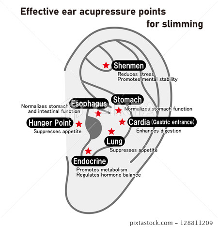 對減肥有效的耳穴圖解（英文版） 128811209
