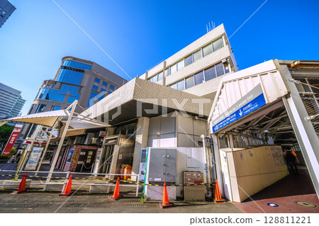 Yokohama cityscape in Japan, overlooking the south-east exit of Yokohama Station 128811221