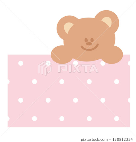Cute illustration of teddy bear and polka dot pattern for animals, cartoon character, cute patches, kid doll, plush toy, brooch, pin, pet shop, vet, text bubble, blank space, icon, sticker, zoo Cute illustration of teddy bear and polka dot pattern for animals, cartoon character, cute patches, kid doll, plush toy, brooch, pin, pet shop, vet, text bubble, blank space, icon, sticker, zoo 128812334