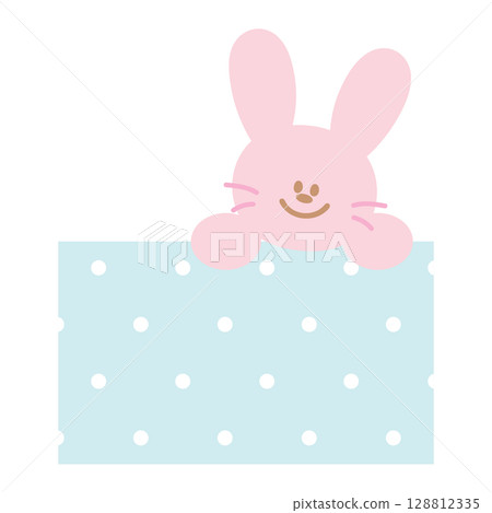 Cute illustration of pink bunny and polka dot pattern for animals, cartoon character, cute patches, kid doll, plush toy, brooch, pin, pet shop, vet, happy easter, text bubble, blank space, icon Cute illustration of pink bunny and polka dot pattern for animals, cartoon character, cute patches, kid doll, plush toy, brooch, pin, pet shop, vet, happy easter, text bubble, blank space, icon 128812335