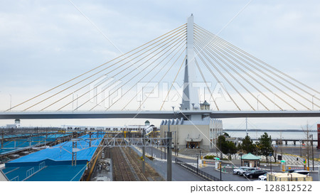 Aomori Bay Bridge, It's the second longest bridge in Aomori Prefecture 128812522