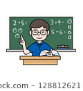學校生活_老師上數學課_Polo衫 128812621
